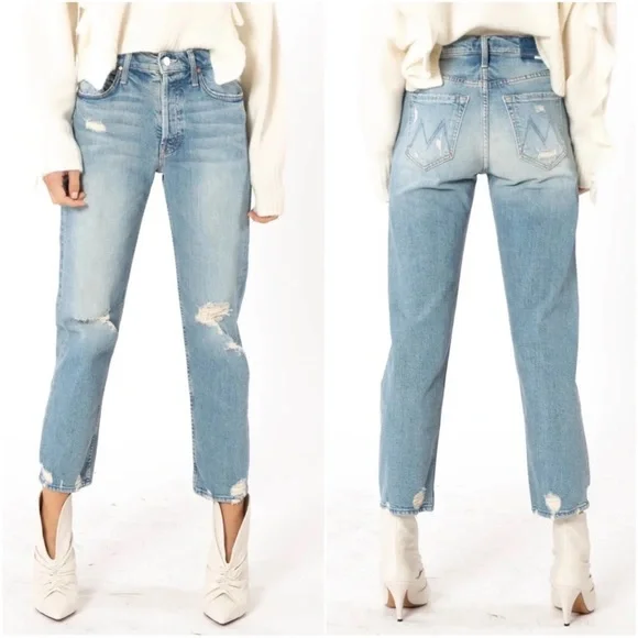 MOTHER Superior The Tomcat Distressed Straight Leg
Jeans In The Confession 26 - Picture 2 of 10